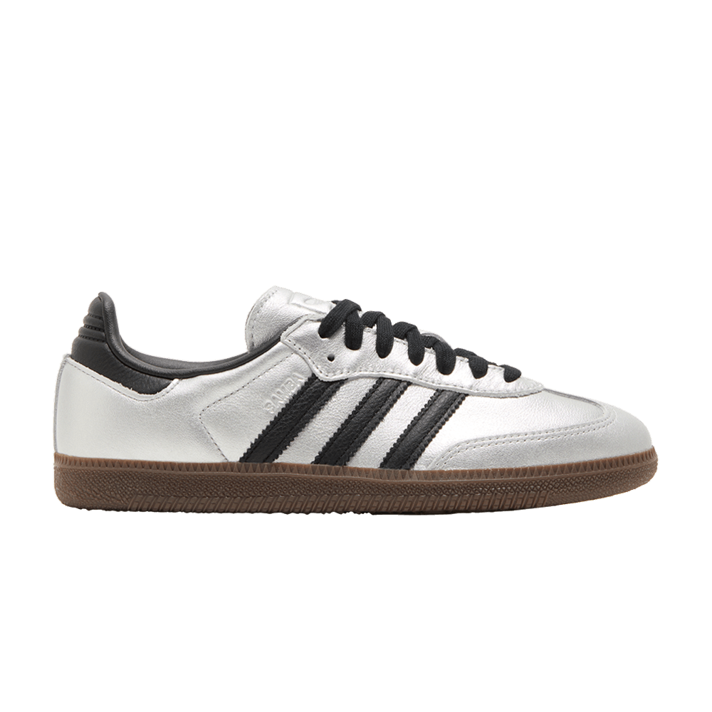 adidas Samba OG Silver Metallic Black Gum (Women's) Kolab adidas Samba OG Silver Metallic Black Gum (Women's) Kolab