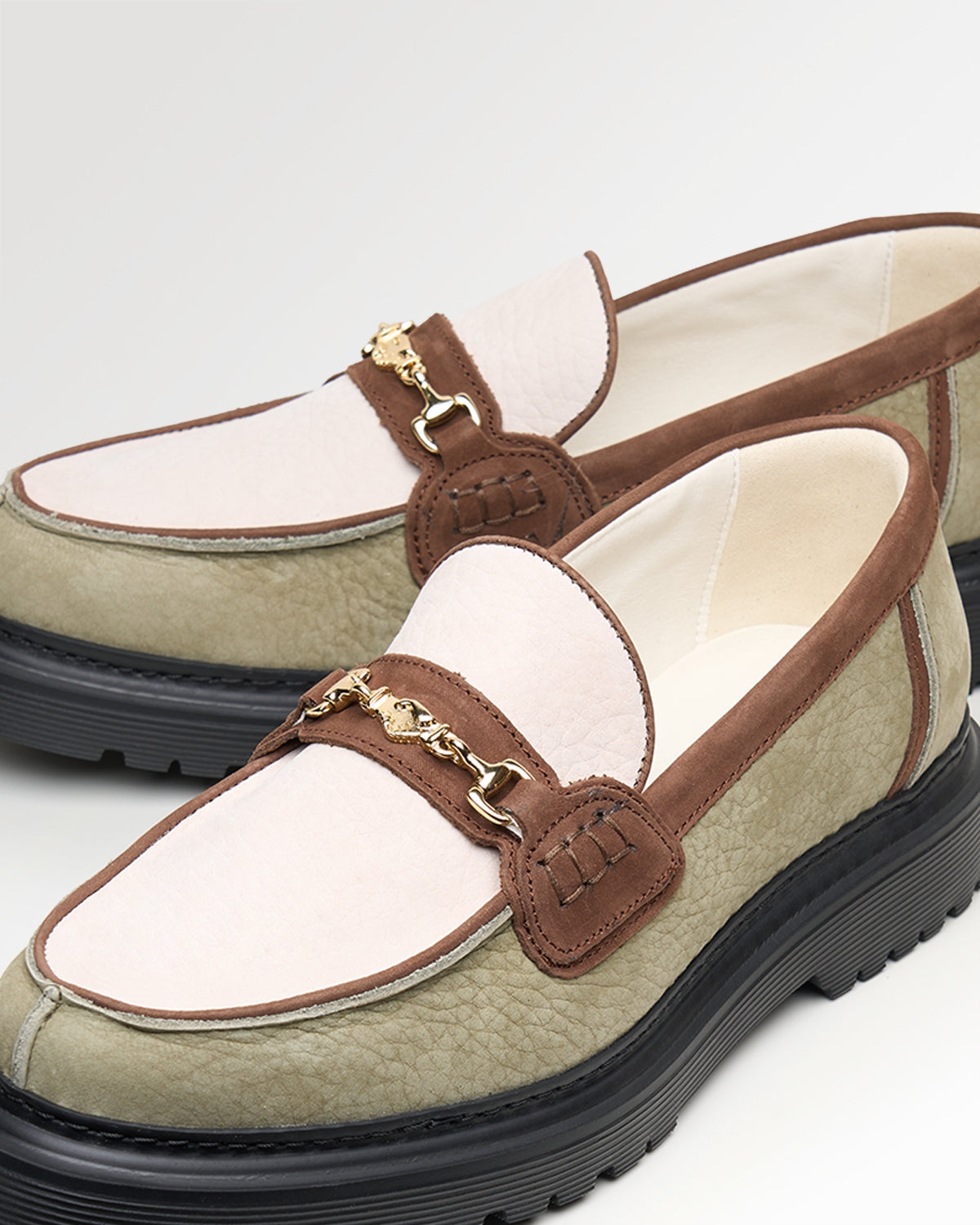 Loafer Grain Beige / Green
