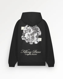 Zip Hoodie Bouquet Black