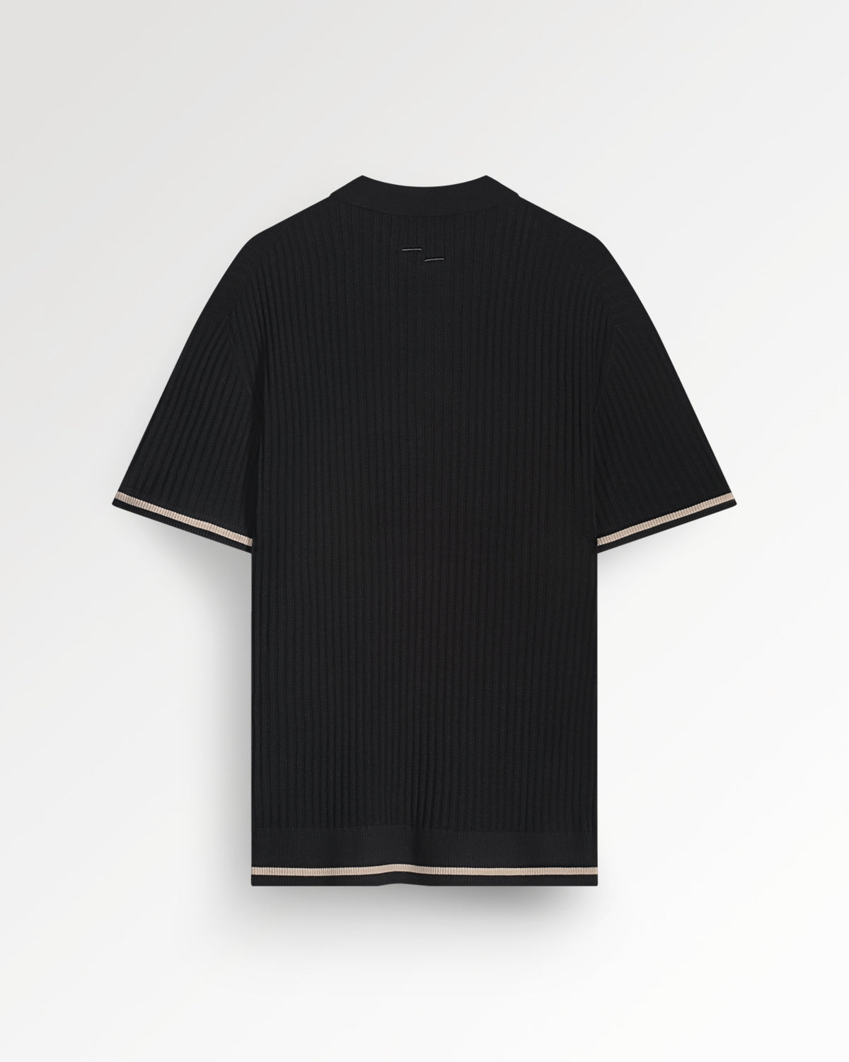Fine Knit Polo Black
