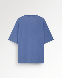 T-shirt Boxy Embroidered Vintage Blue
