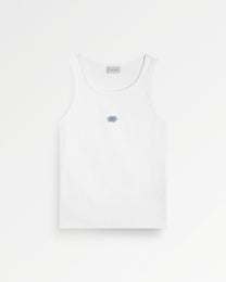 Tank Top Knot White / Blue