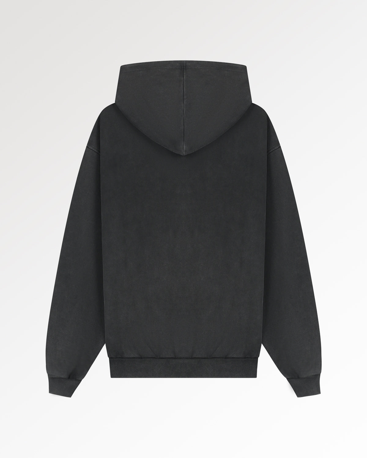Hoodie Boxy Embroidered Vintage Black