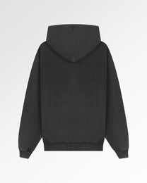 Hoodie Boxy Embroidered Vintage Black