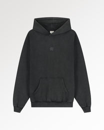 Hoodie Boxy Embroidered Vintage Black