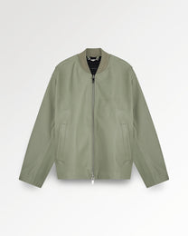 Leather Bomber Jacket Tea