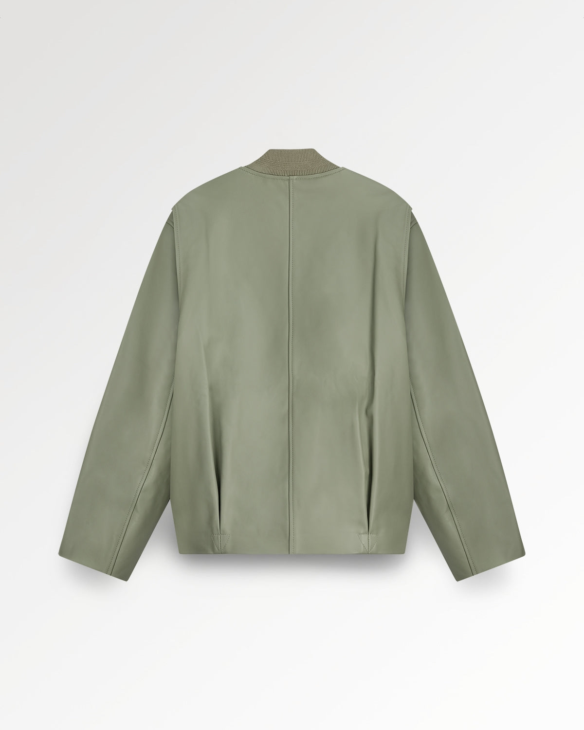 Leather Bomber Jacket Tea