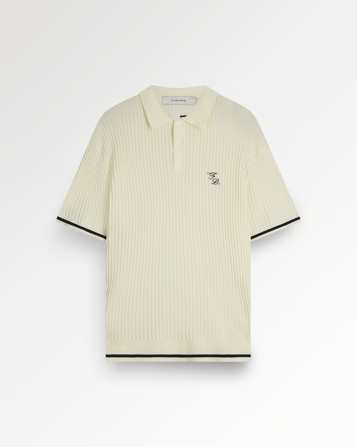 Fine Knit Polo Antique White