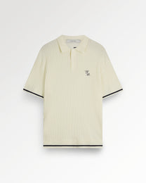 Fine Knit Polo Antique White