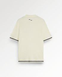 Fine Knit Polo Antique White