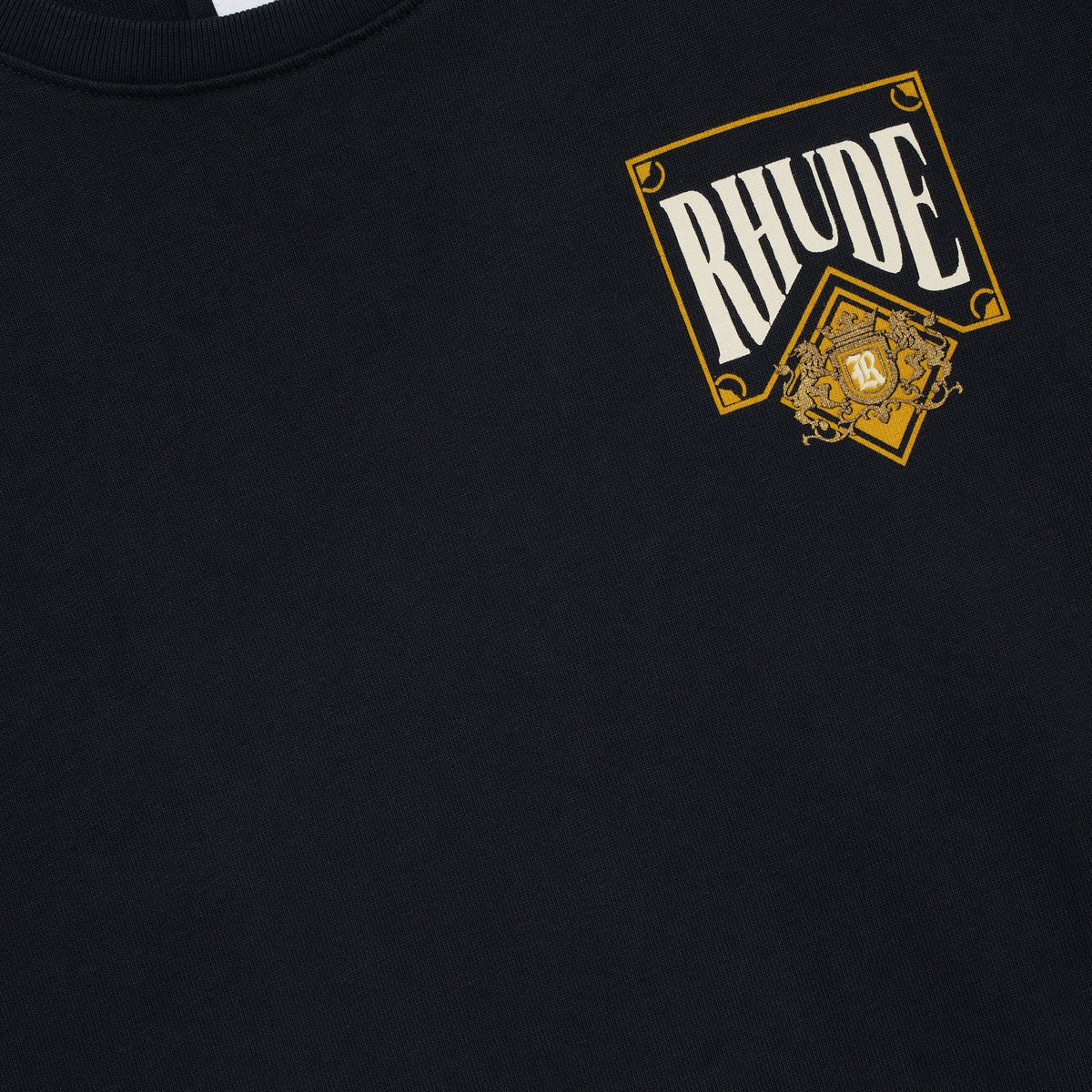 RHUDE PLAYING CARD TEE VINTAGE BLACK YELLOW