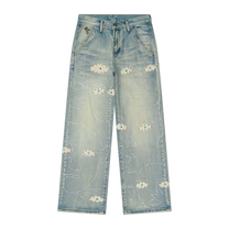 Studded Face Jeans-Blue
