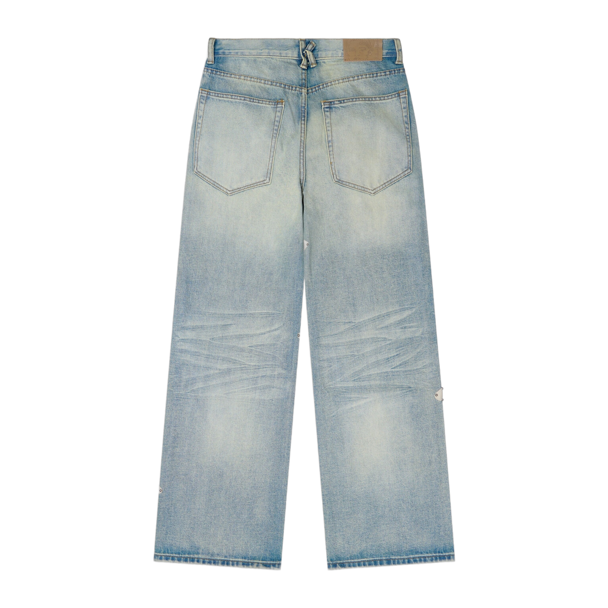 Studded Face Jeans-Blue