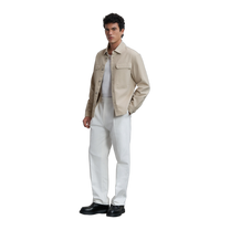 Overshirt Cotton Twill White Pepper
