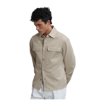 Overshirt Cotton Twill White Pepper