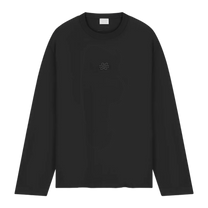 Longsleeve Boxy Embroidered Black