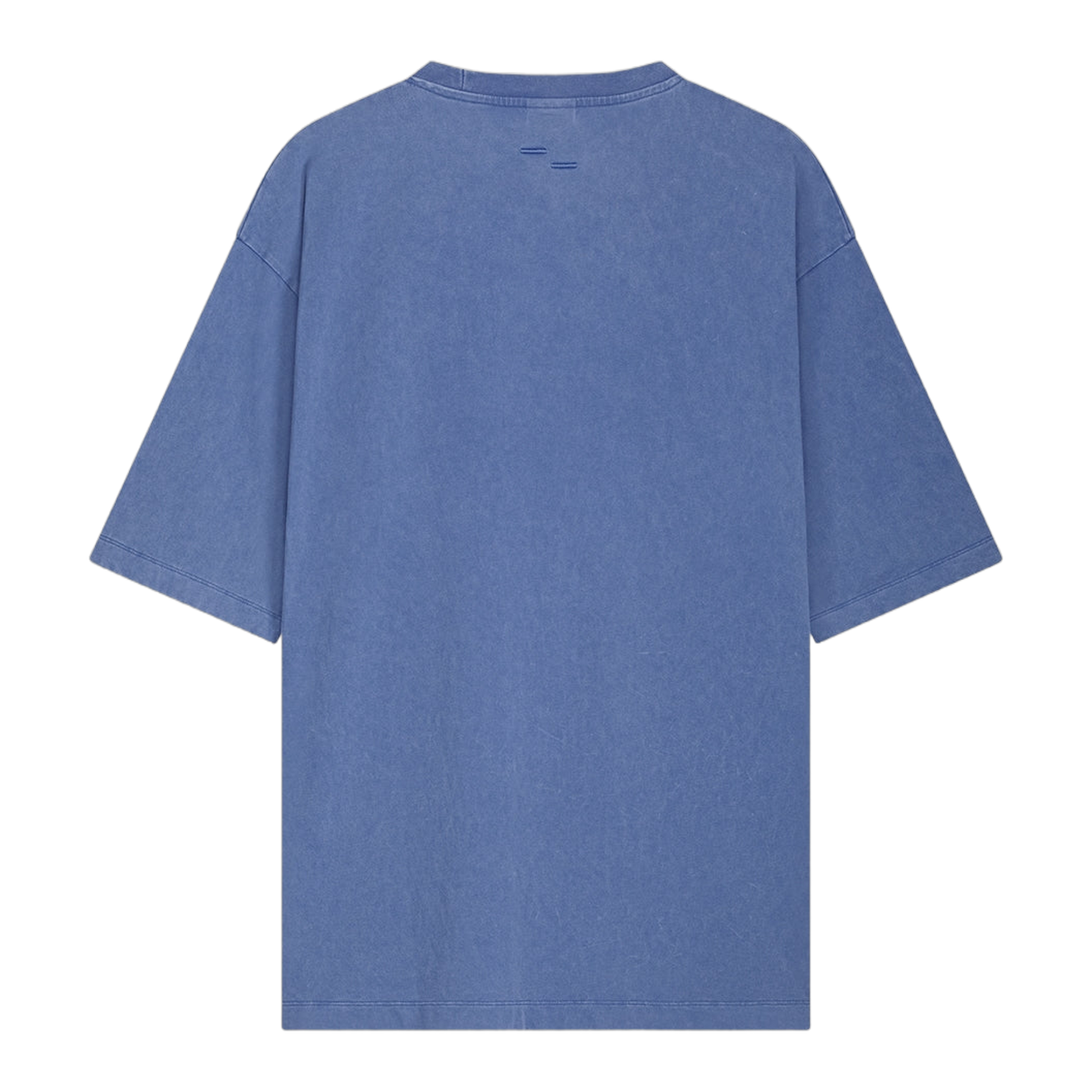 T-shirt Boxy Embroidered Vintage Blue