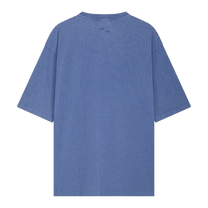 T-shirt Boxy Embroidered Vintage Blue