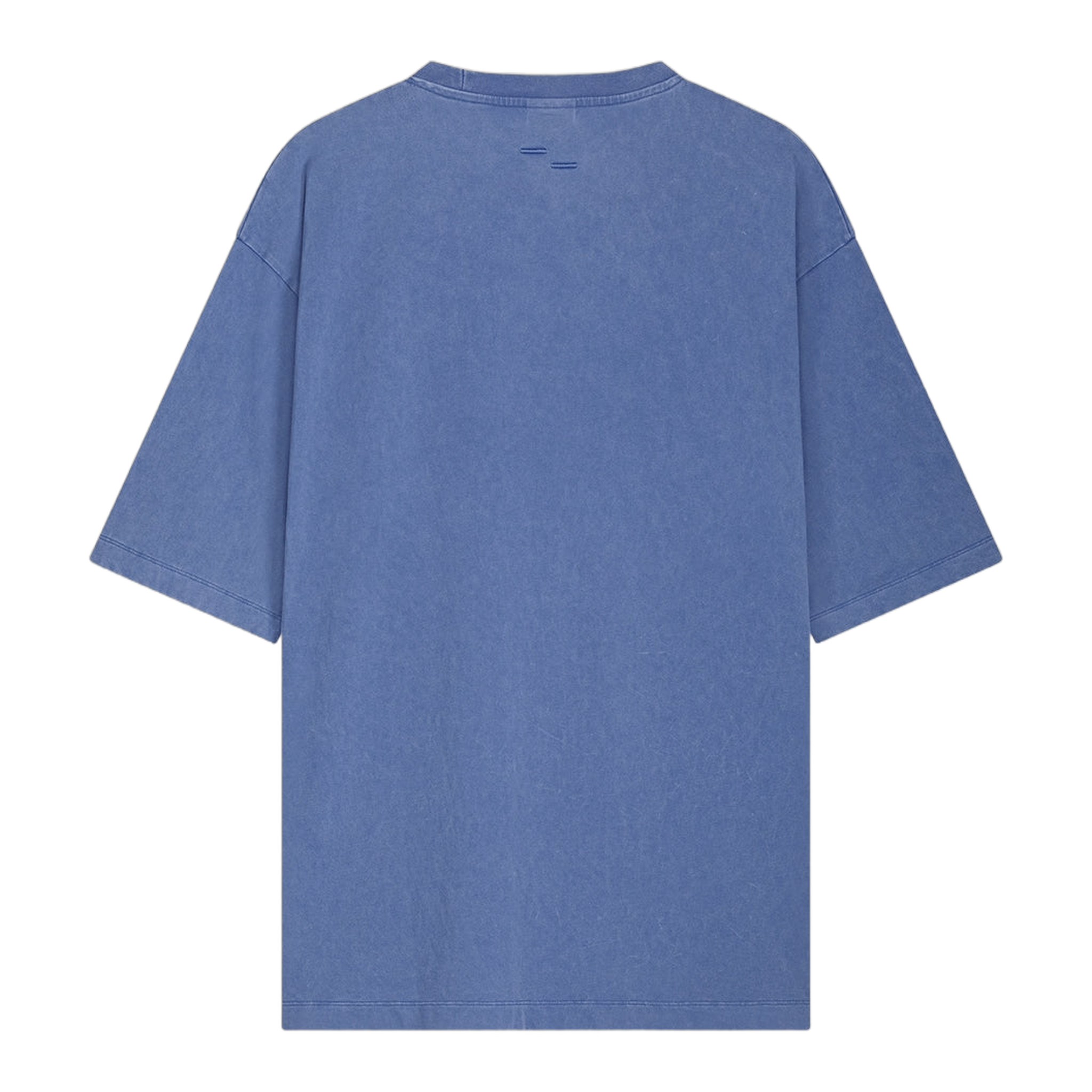 T-shirt Boxy Embroidered Vintage Blue