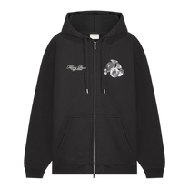 Zip Hoodie Bouquet Black