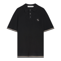 Fine Knit Polo Black