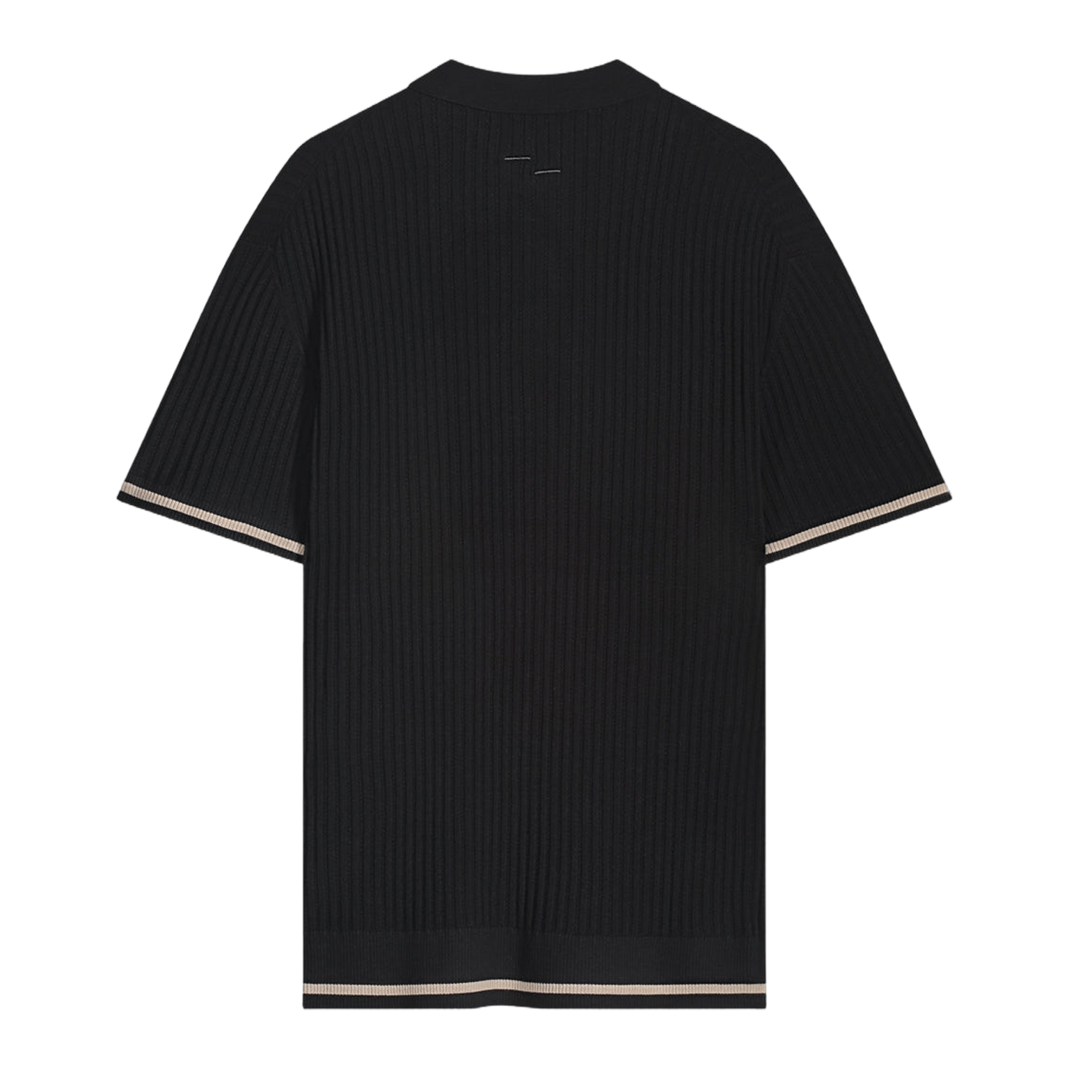 Fine Knit Polo Black