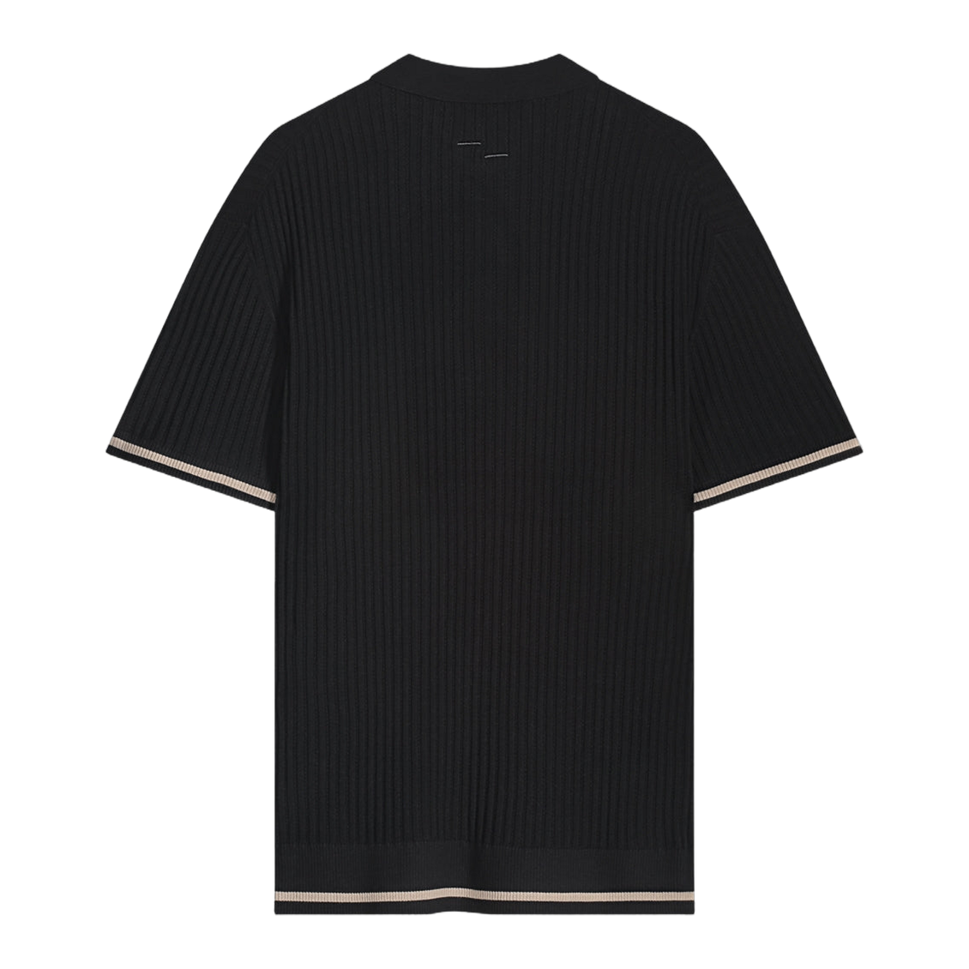 Fine Knit Polo Black