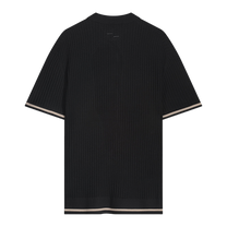 Fine Knit Polo Black