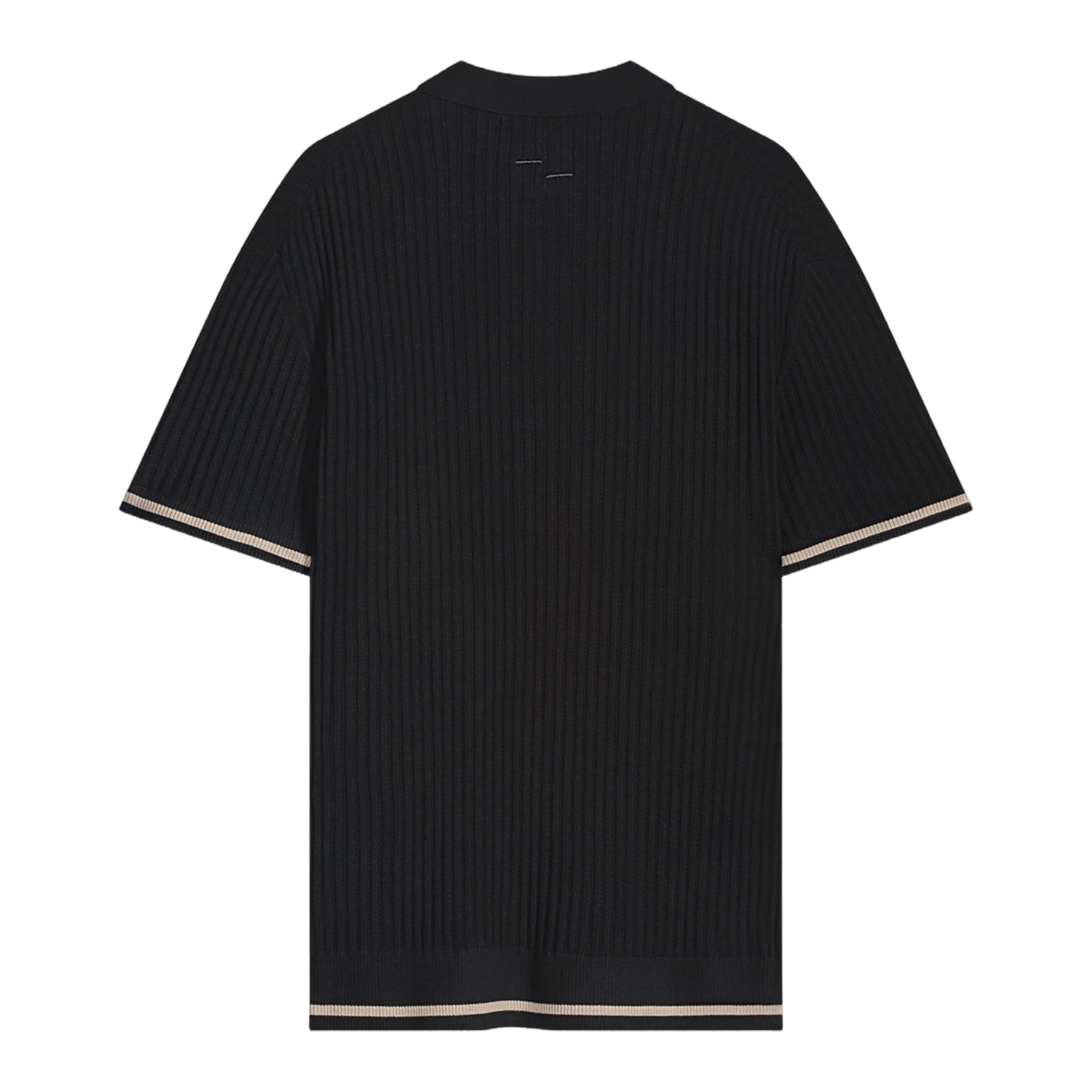 Fine Knit Polo Black