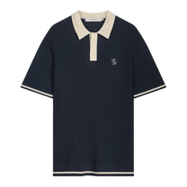 Fine Knit Polo Navy