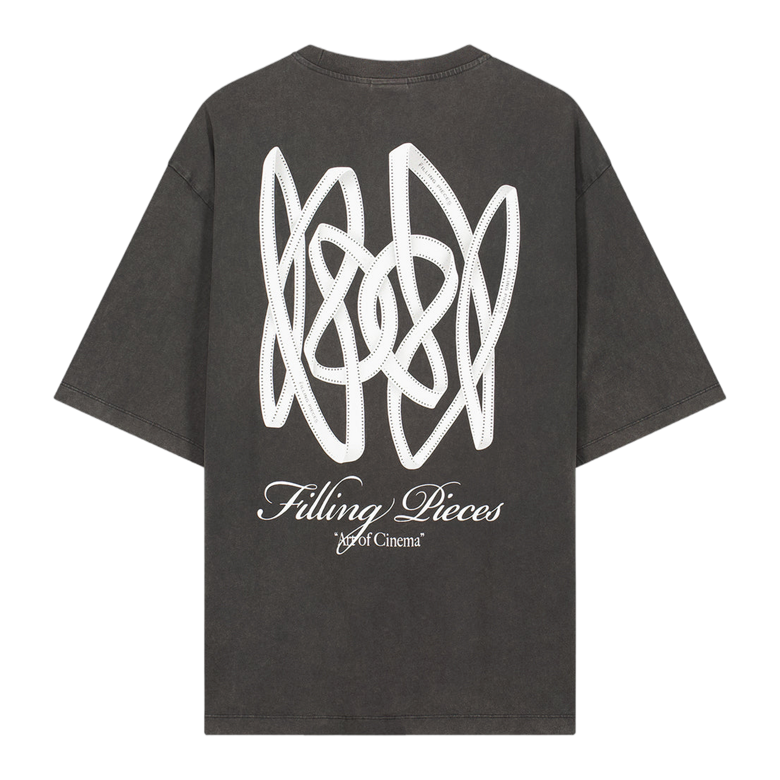 T-Shirt Boxy Film Strip Vintage Black