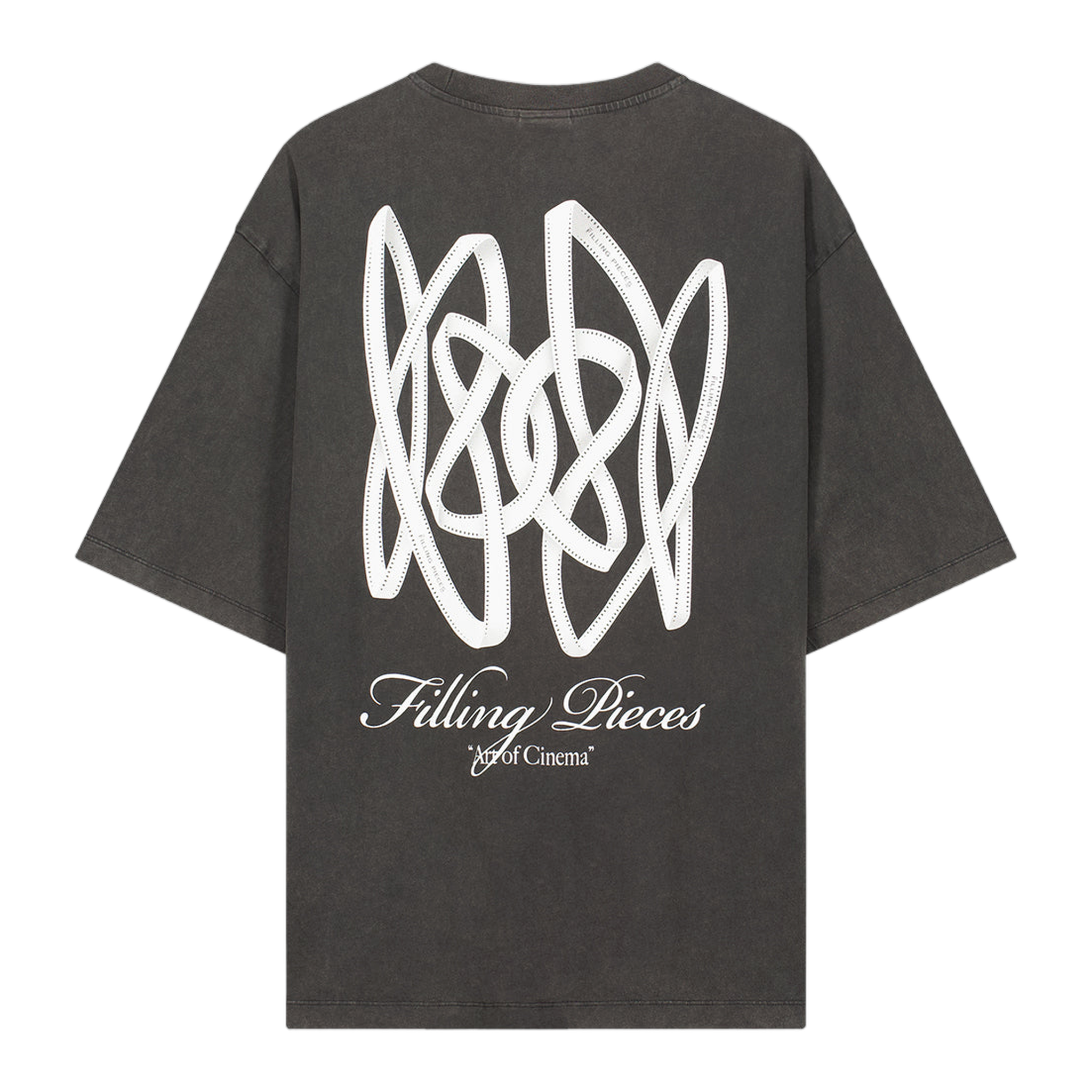 T-Shirt Boxy Film Strip Vintage Black
