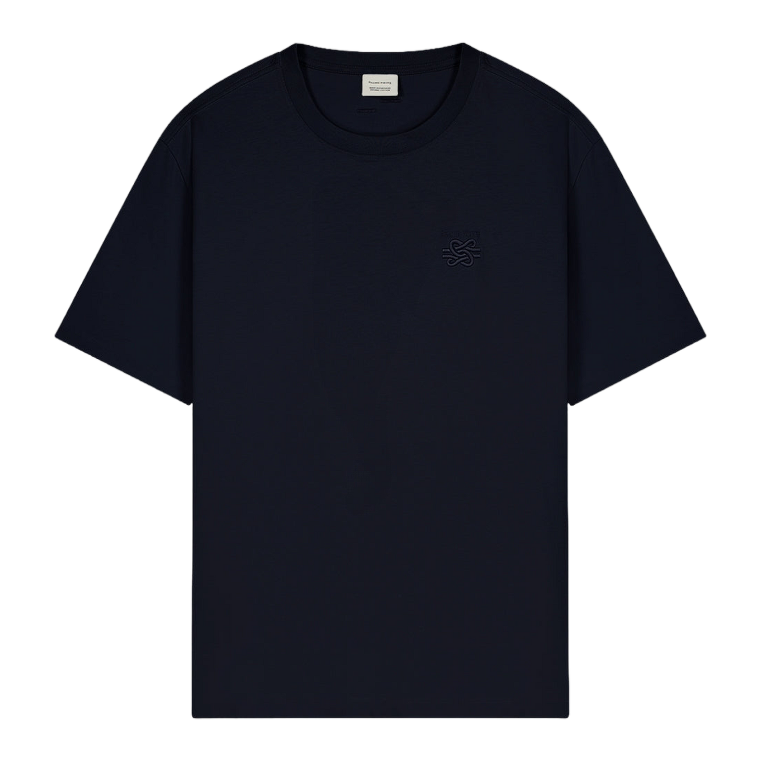 T-Shirt Embroidered Knot Melange Navy