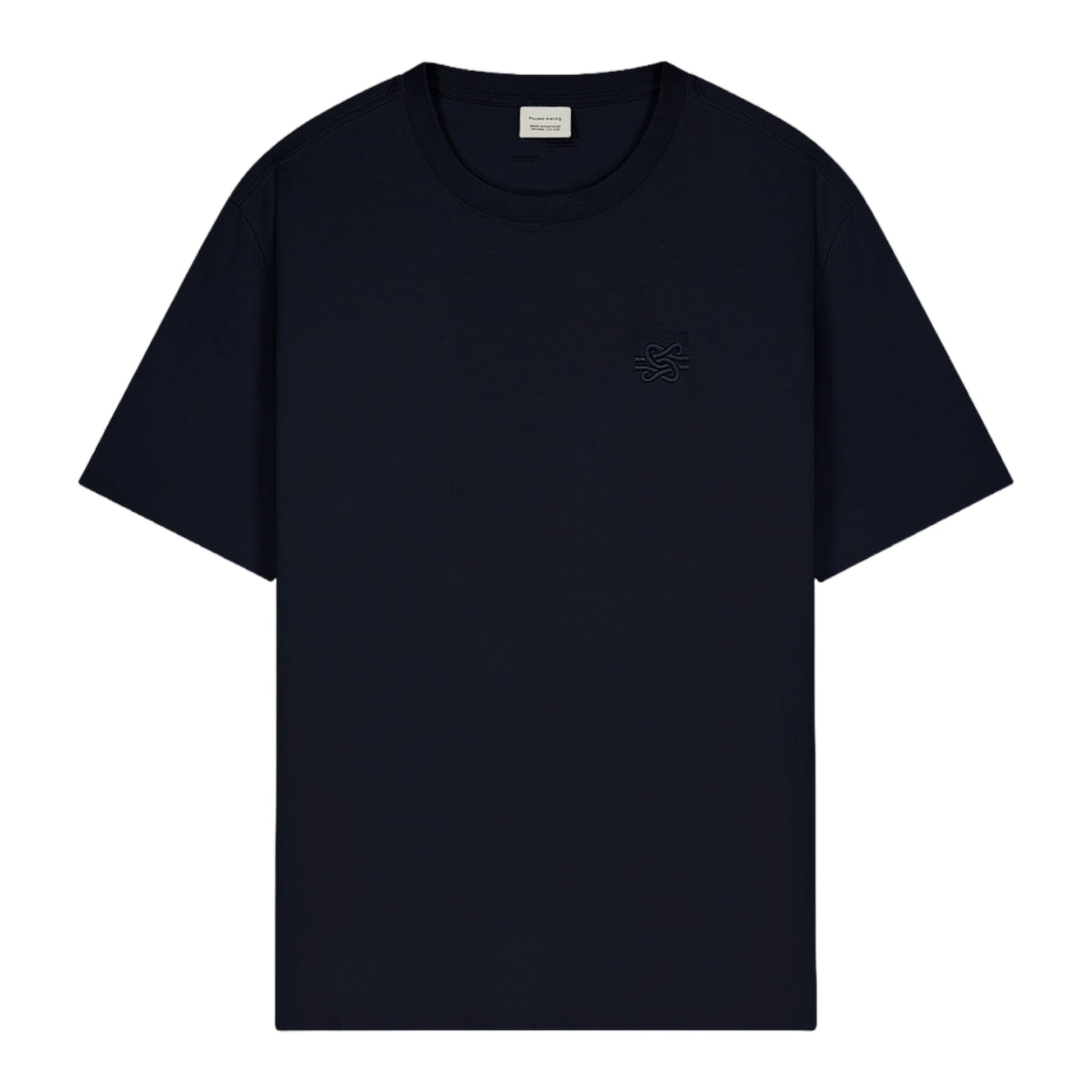 T-Shirt Embroidered Knot Melange Navy