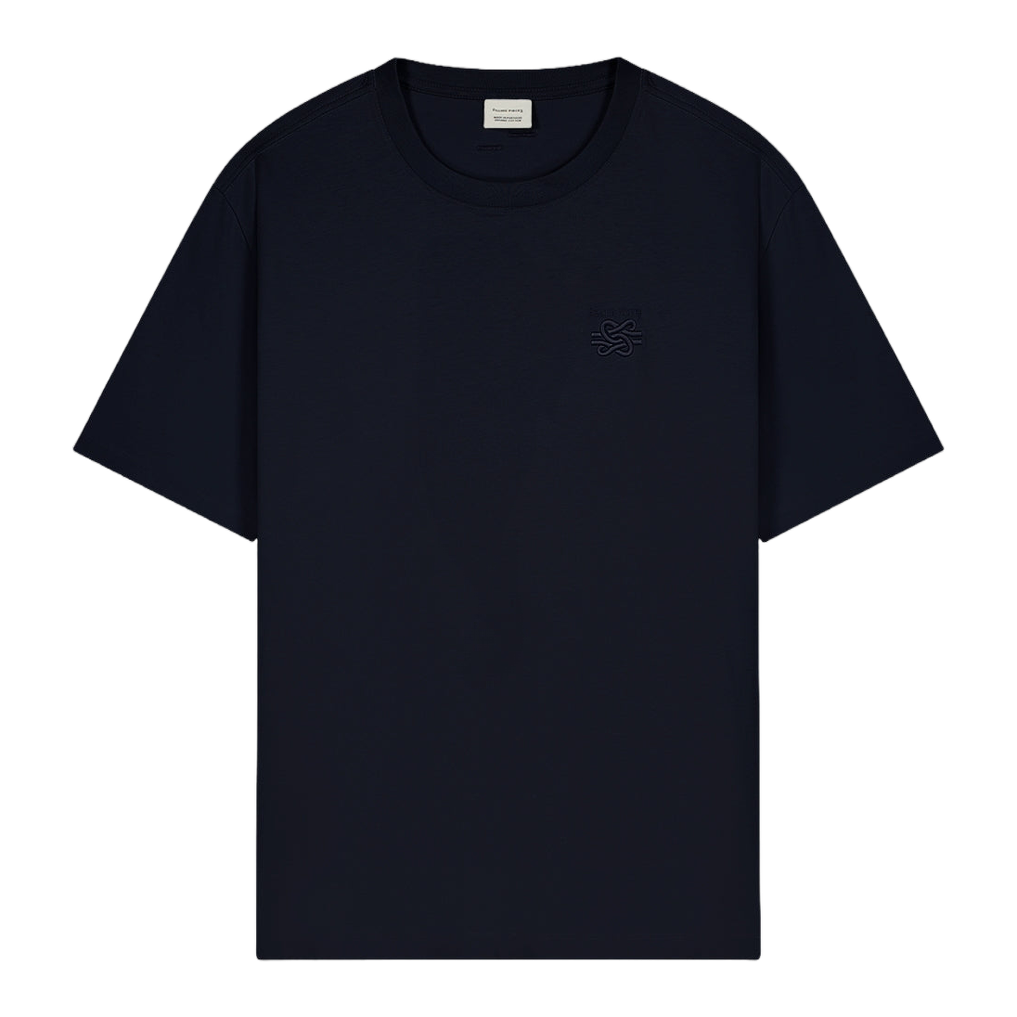 T-Shirt Embroidered Knot Melange Navy