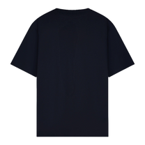 T-Shirt Embroidered Knot Melange Navy