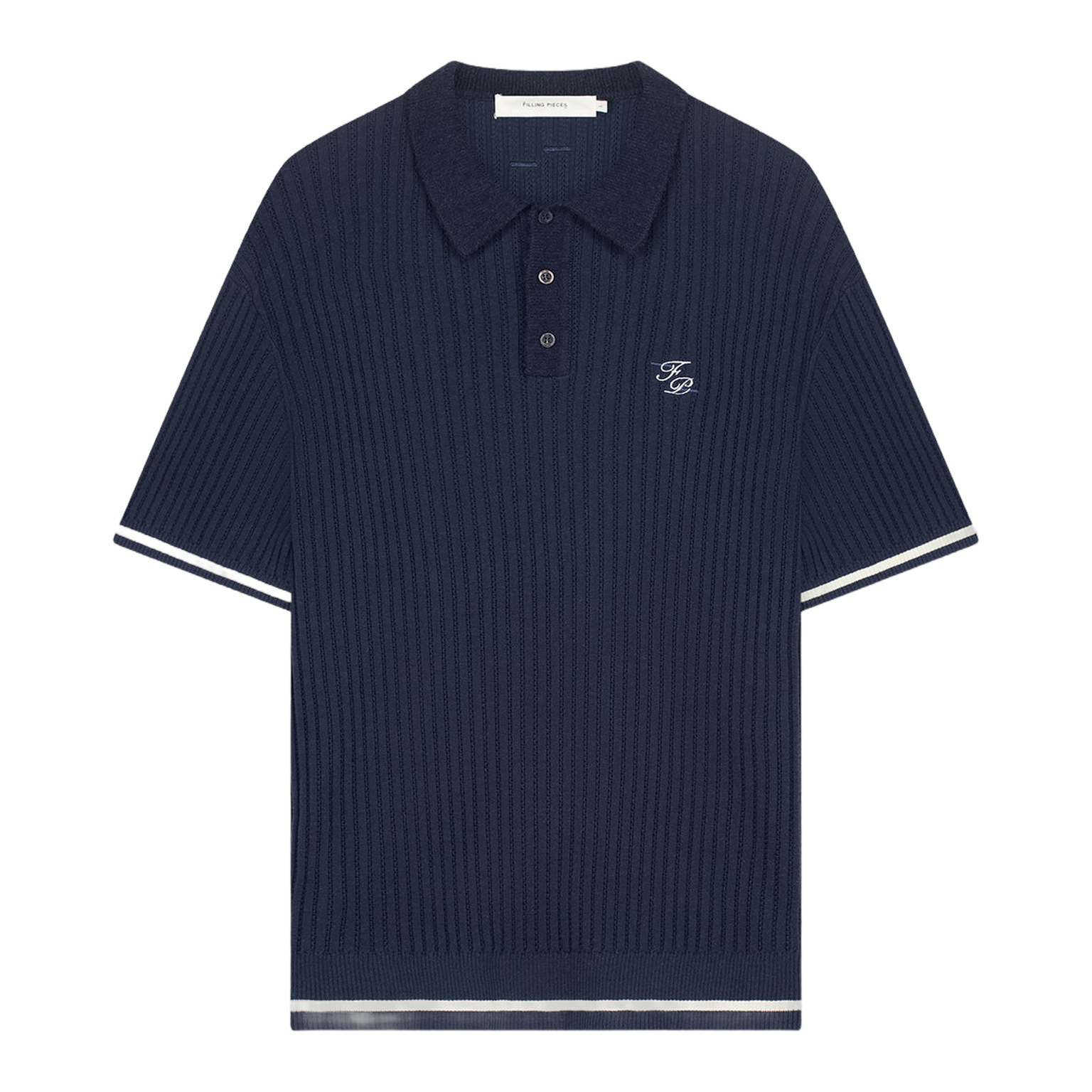 Knit Polo Boucle Maritime Blue
