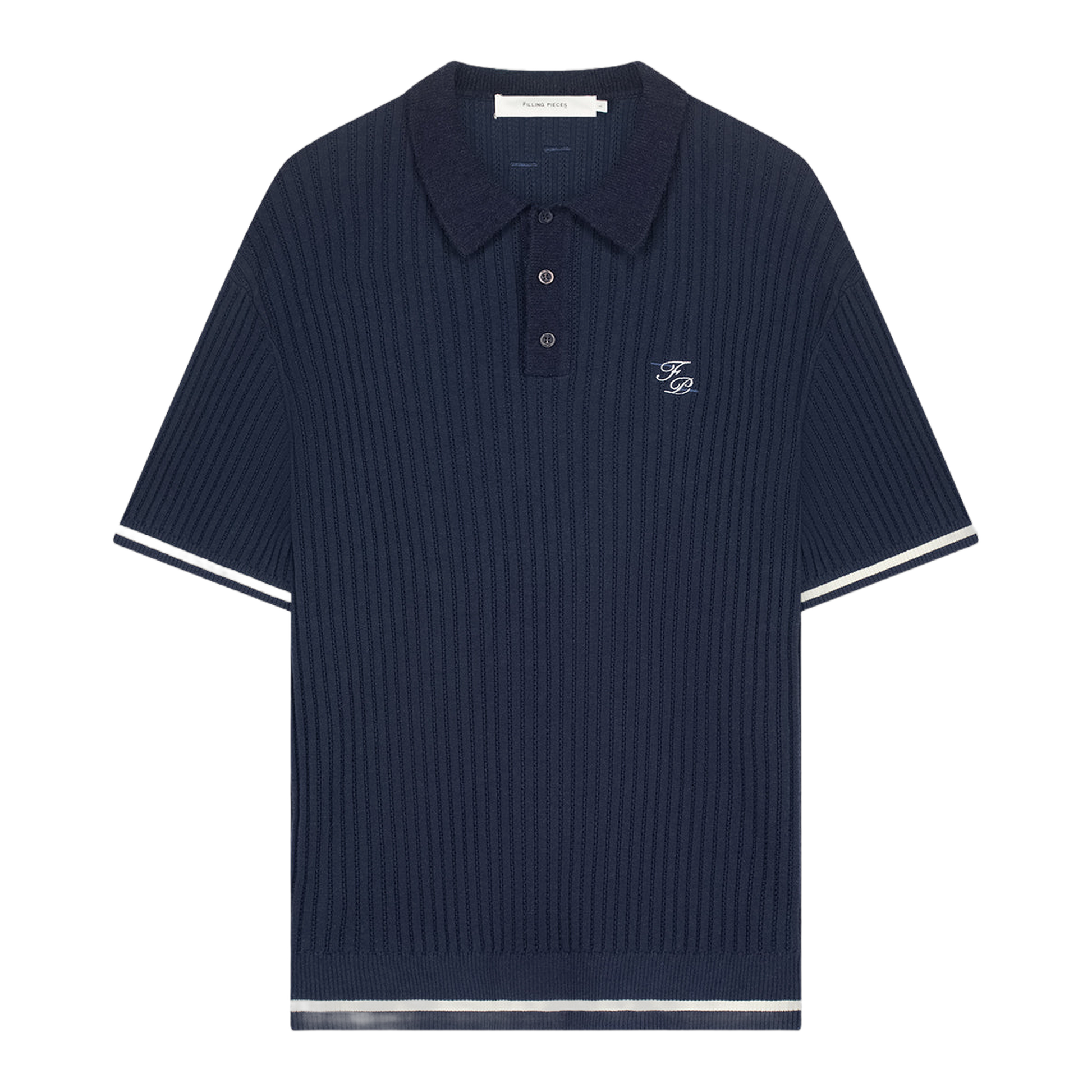 Knit Polo Boucle Maritime Blue