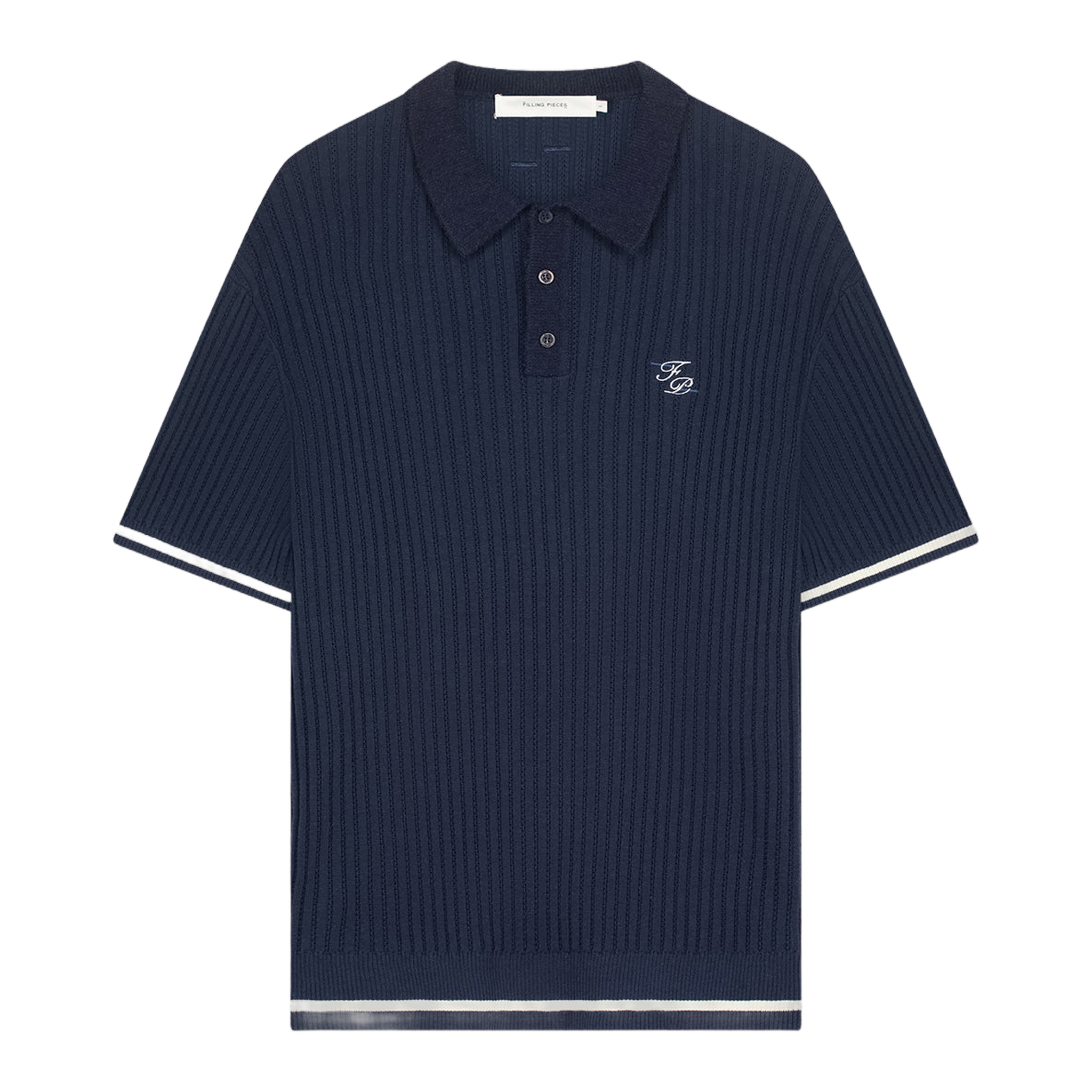 Knit Polo Boucle Maritime Blue