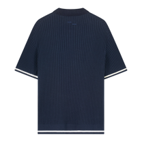 Knit Polo Boucle Maritime Blue