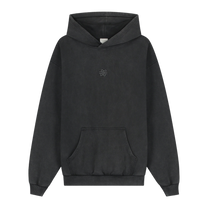 Hoodie Boxy Embroidered Vintage Black
