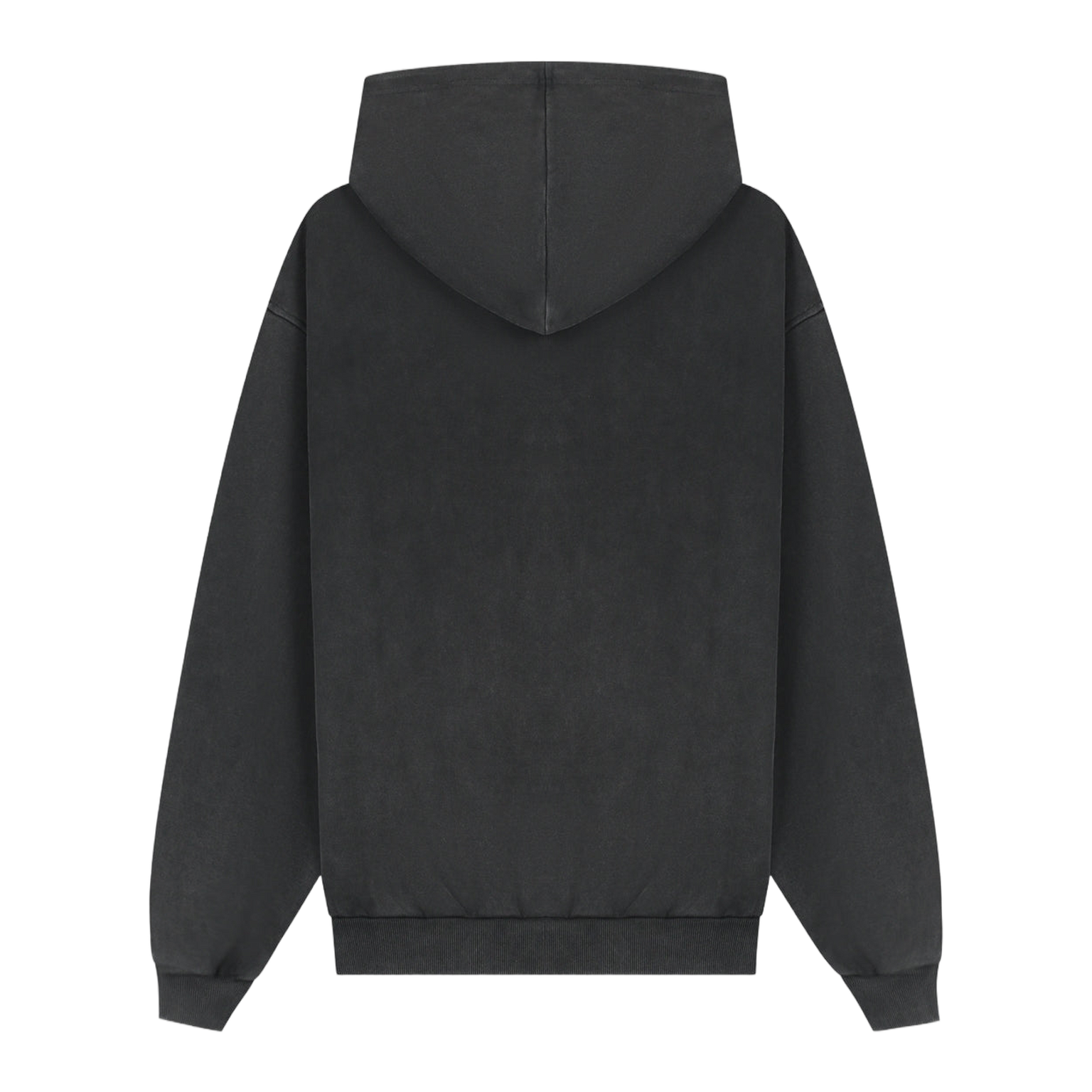 Hoodie Boxy Embroidered Vintage Black