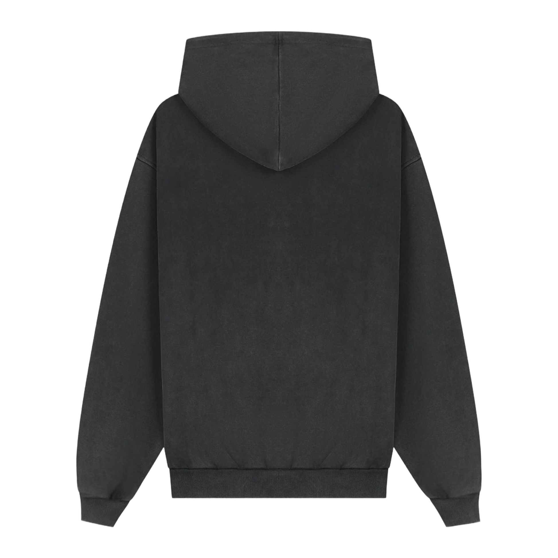 Hoodie Boxy Embroidered Vintage Black