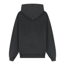 Hoodie Boxy Embroidered Vintage Black