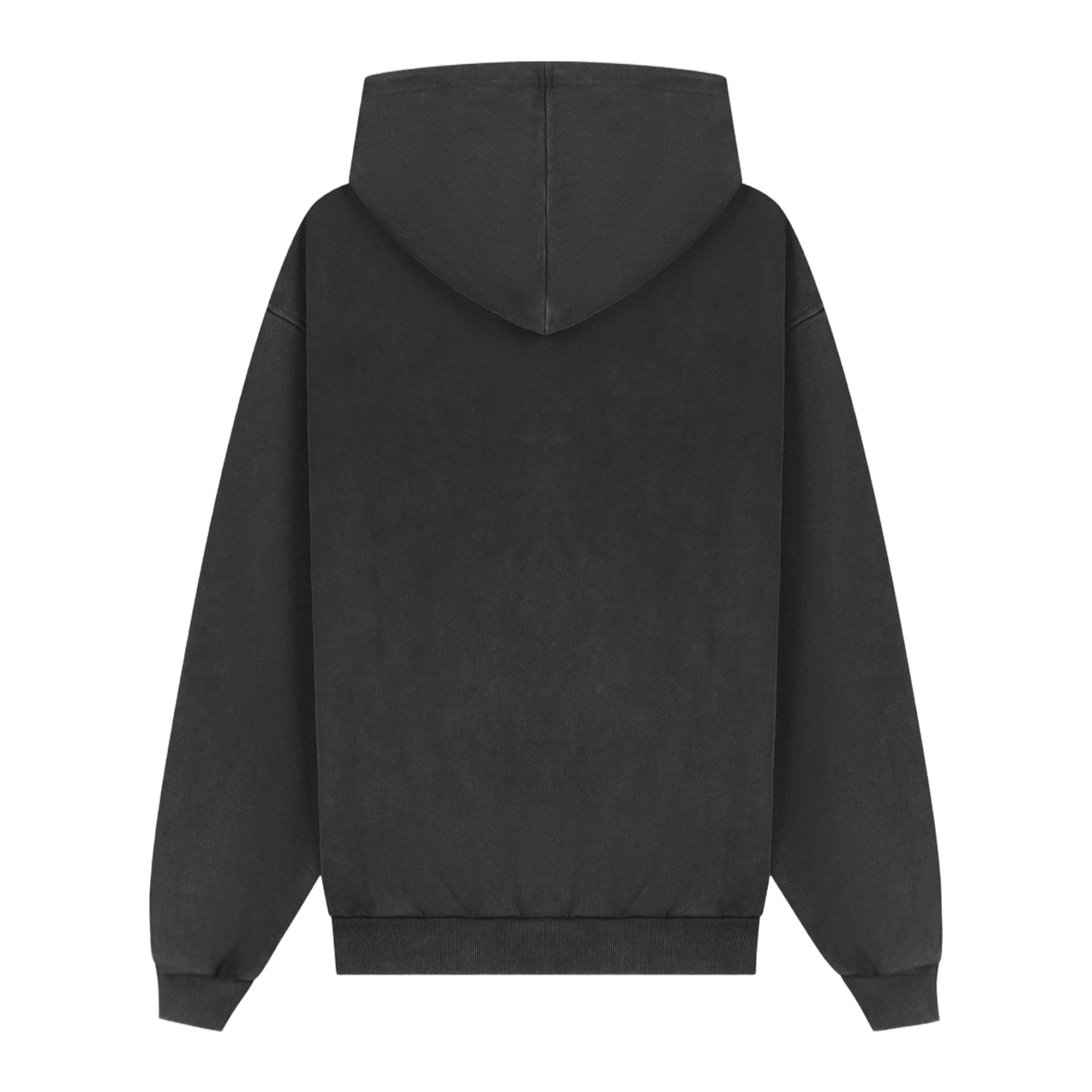 Hoodie Boxy Embroidered Vintage Black