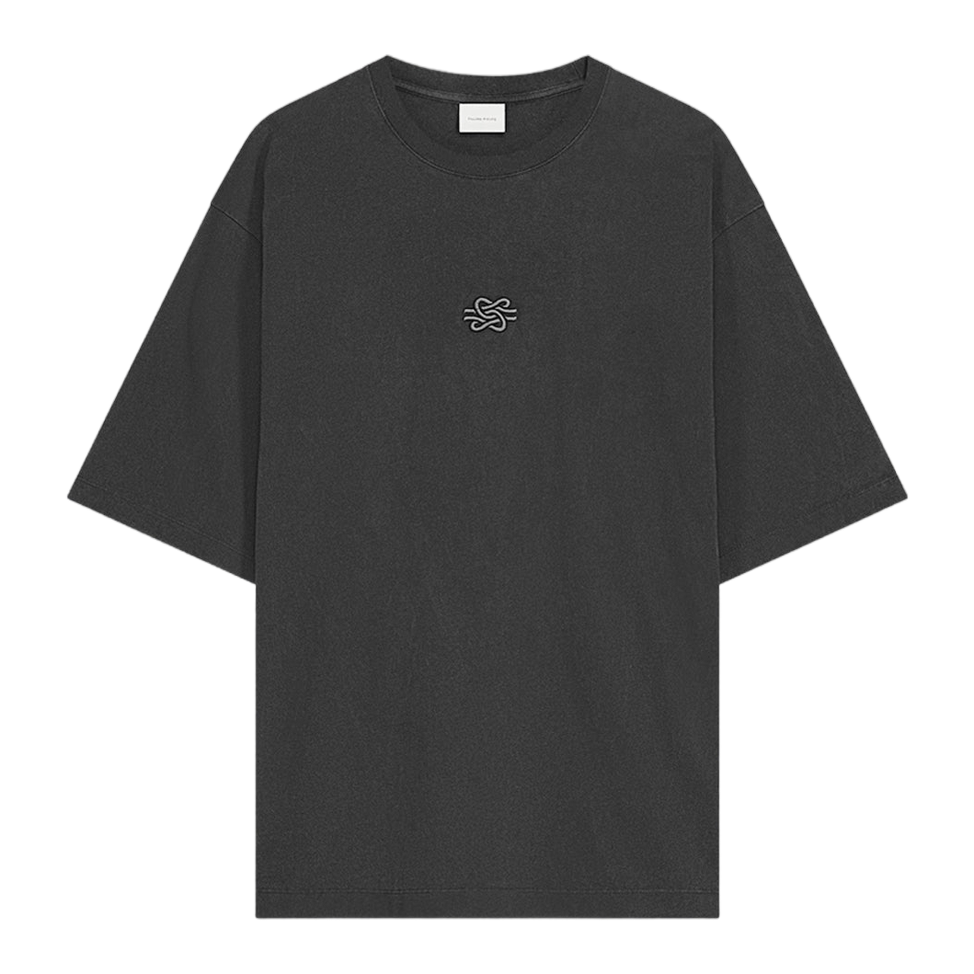 T-shirt Boxy Embroidered Vintage Black