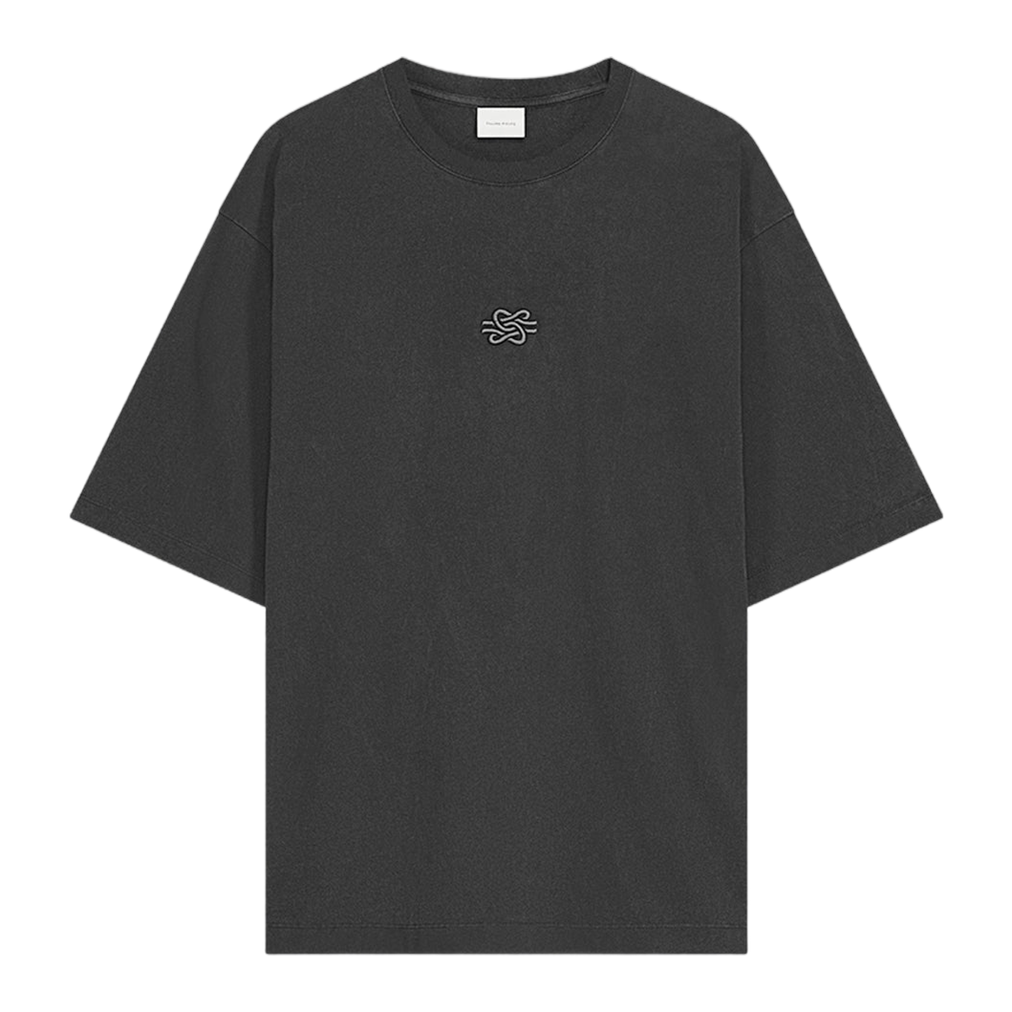 T-shirt Boxy Embroidered Vintage Black