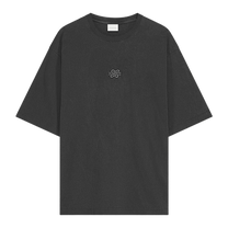 T-shirt Boxy Embroidered Vintage Black