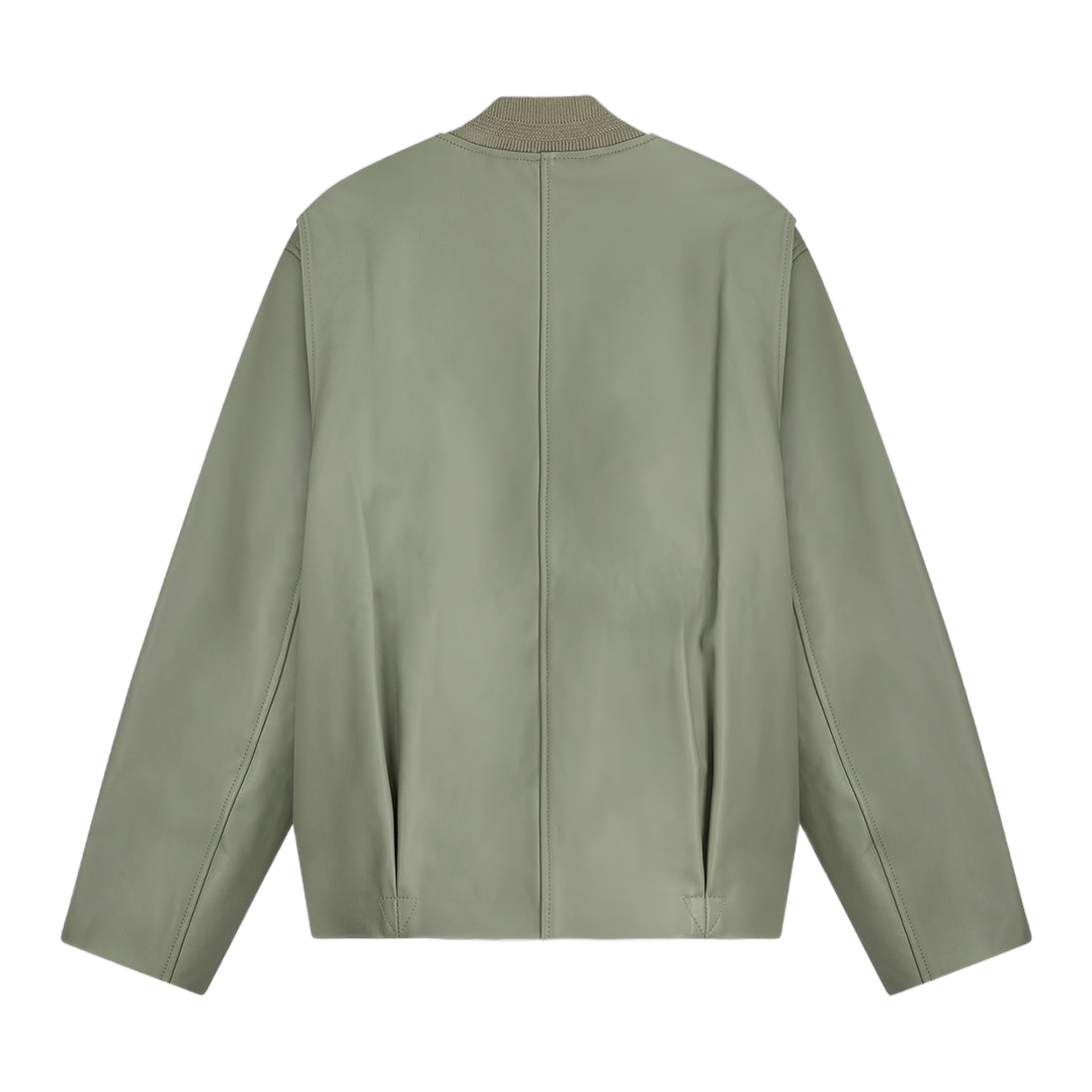 Leather Bomber Jacket Tea