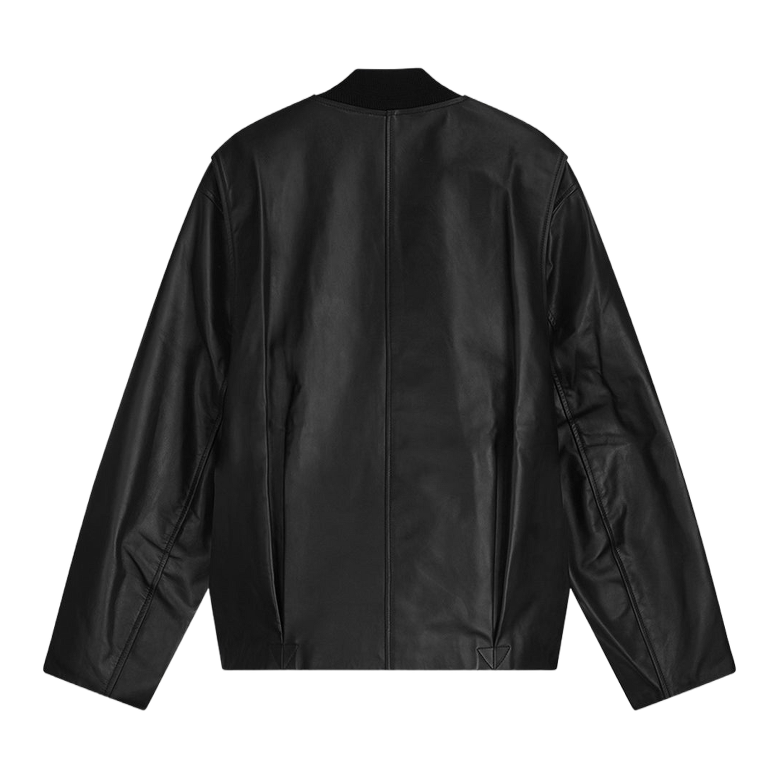 Leather Bomber Jacket Black